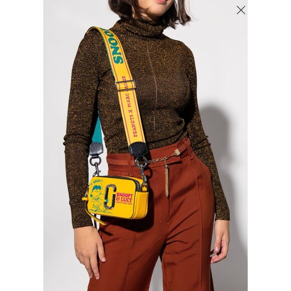 Marc Jacobs Peanuts Edition Snoopy The Snapshot Bag Yellow OS - Picture 2 of 15